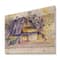 Designart - Old Wooden White House In Country Side Village - Traditional Print on Natural Pine Wood